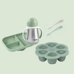 Beaba Pack Mes Premières Bouchées Sage Green
