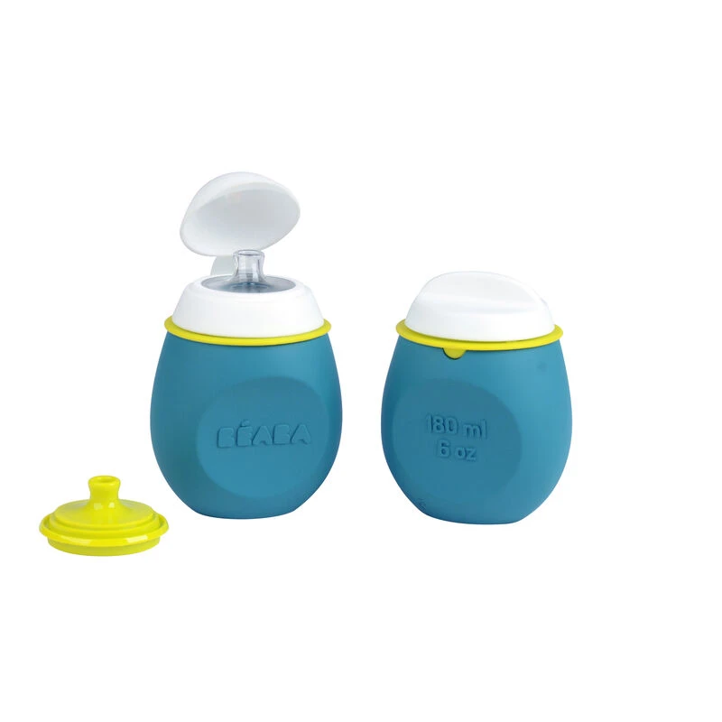 Beaba Set BabySqueez' 2 En 1 & Squeez'Portion 180ml Blue 2 Beaba Set BabySqueez' 2 En 1 & Squeez'Portion 180ml Blue – Image 2