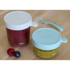 Beaba Coffret 2 Portions Verre 150ml Airy-green/250ml Light Mist -Beaba 912802 product amb 4z