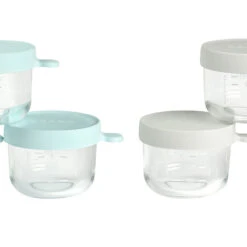 Beaba Coffret 6 Portions Verre 150 Ml Grey/blue