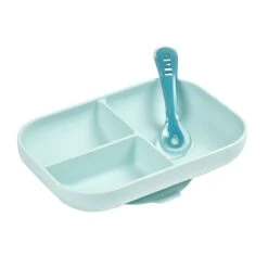 Beaba Set Repas Silicone Avec Ventouse Blue