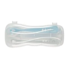 Beaba Lot 2 Cuillères 1er âge Silicone + Boite De Transport Grey/b -Beaba 913468 product face 2a