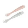 Beaba Lot 2 Cuillères 1er âge Silicone + Boite De Transport Grey/p