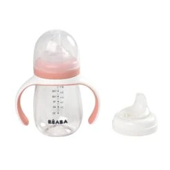 Beaba Biberon D'apprentissage 2 En 1 210 Ml Old Pink