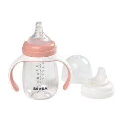 Beaba Biberon D'apprentissage 2 En 1 210 Ml Old Pink 10 Beaba Biberon D'apprentissage 2 En 1 210 Ml Old Pink -Beaba 913478 product face 3