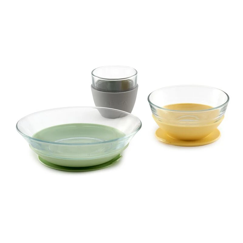 Beaba Coffret Repas Verre Yellow 1 Beaba Coffret Repas Verre Yellow