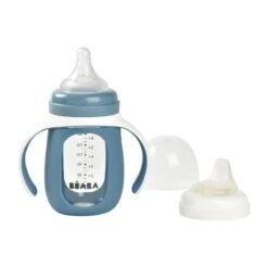 Beaba Biberon Verre D'apprentissage 210 Ml Windy Blue -Beaba 913519 product face 4