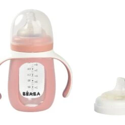 Beaba Biberon Verre D'apprentissage 210 Ml Old Pink