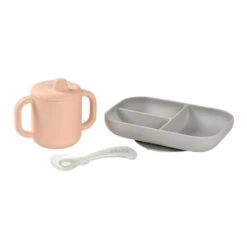 Beaba Coffret D'apprentissage Silicone + Tasse Pink