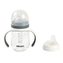 Beaba Biberon D'apprentissage 2 En 1 210 Ml Mineral Grey