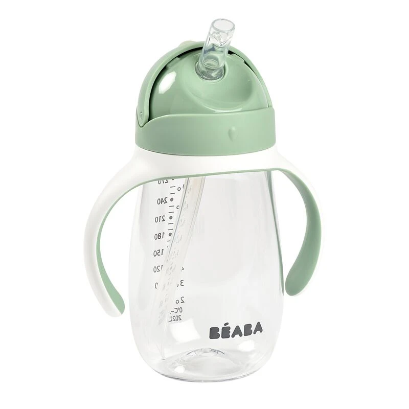 Beaba Tasse Paille 300 Ml Sage Green 2 Beaba Tasse Paille 300 Ml Sage Green – Image 2