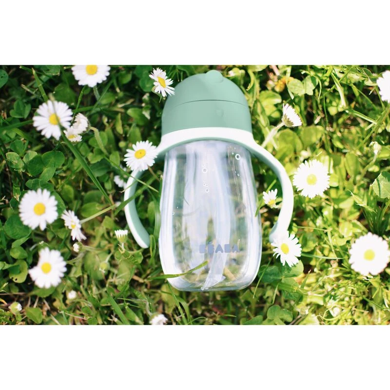 Beaba Tasse Paille 300 Ml Sage Green 4 Beaba Tasse Paille 300 Ml Sage Green – Image 4