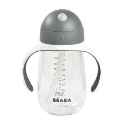 Beaba Tasse Paille 300 Ml Mineral Grey