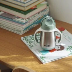 Beaba Tasse Paille Inox 250 Ml Sage Green 9 Beaba Tasse Paille Inox 250 Ml Sage Green -Beaba 913535 product amb 6a
