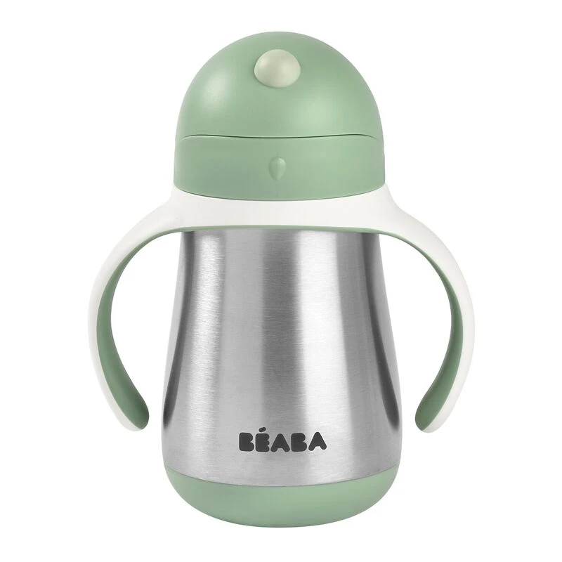Beaba Tasse Paille Inox 250 Ml Sage Green 1 Beaba Tasse Paille Inox 250 Ml Sage Green