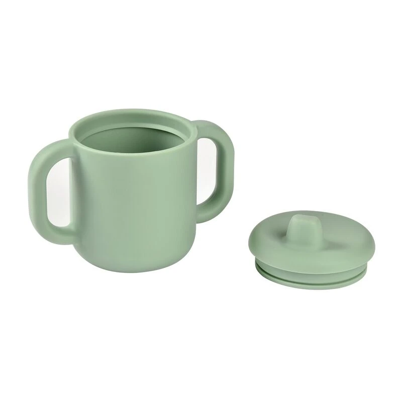 Beaba Tasse D'apprentissage Silicone Sage Green 3 Beaba Tasse D'apprentissage Silicone Sage Green – Image 3