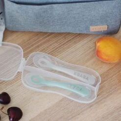 Beaba Lot De 2 Cuillères 2ème âge Silicone Avec Boite De Transport -Beaba 913554 product amb 1a