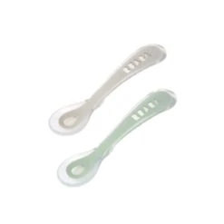 Beaba Lot De 2 Cuillères 2ème âge Silicone Avec Boite De Transport