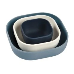 Beaba Lot De 3 Bols Silicone Gigogne Night Blue