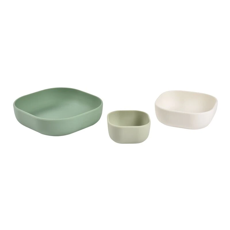Beaba Lot De 3 Bols Silicone Gigogne Sage Green 2 Beaba Lot De 3 Bols Silicone Gigogne Sage Green – Image 2