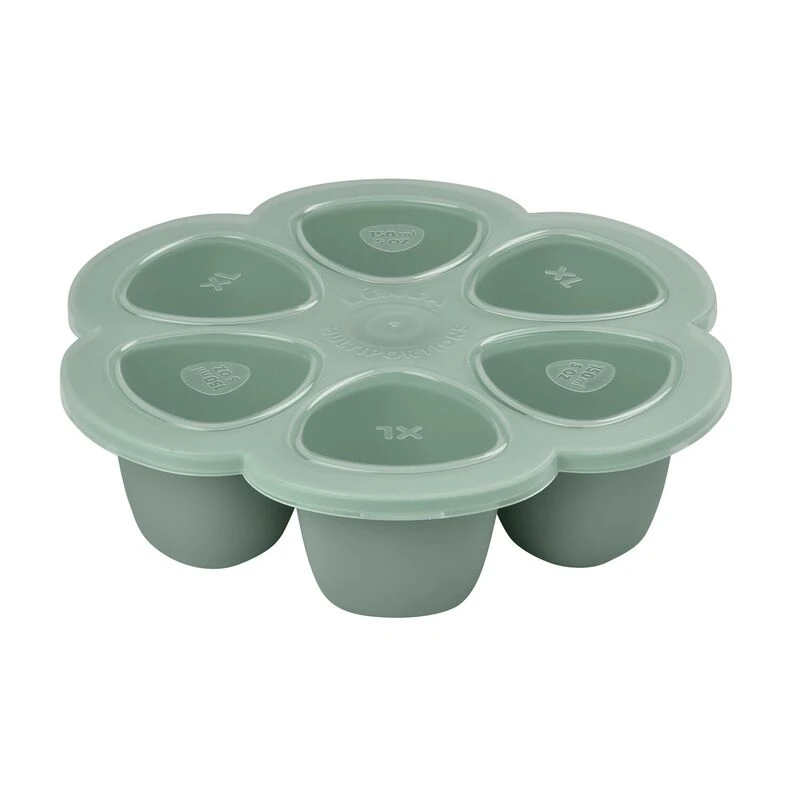 Beaba Multiportions Silicone 6 X 150 Ml Sage Green 1 Beaba Multiportions Silicone 6 X 150 Ml Sage Green