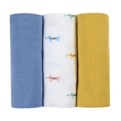 Beaba Lot De 3 Langes En Coton Teckel