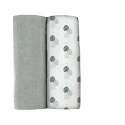 Beaba Lot De 2 Langes XXL En Coton Mirage Grey/jungle