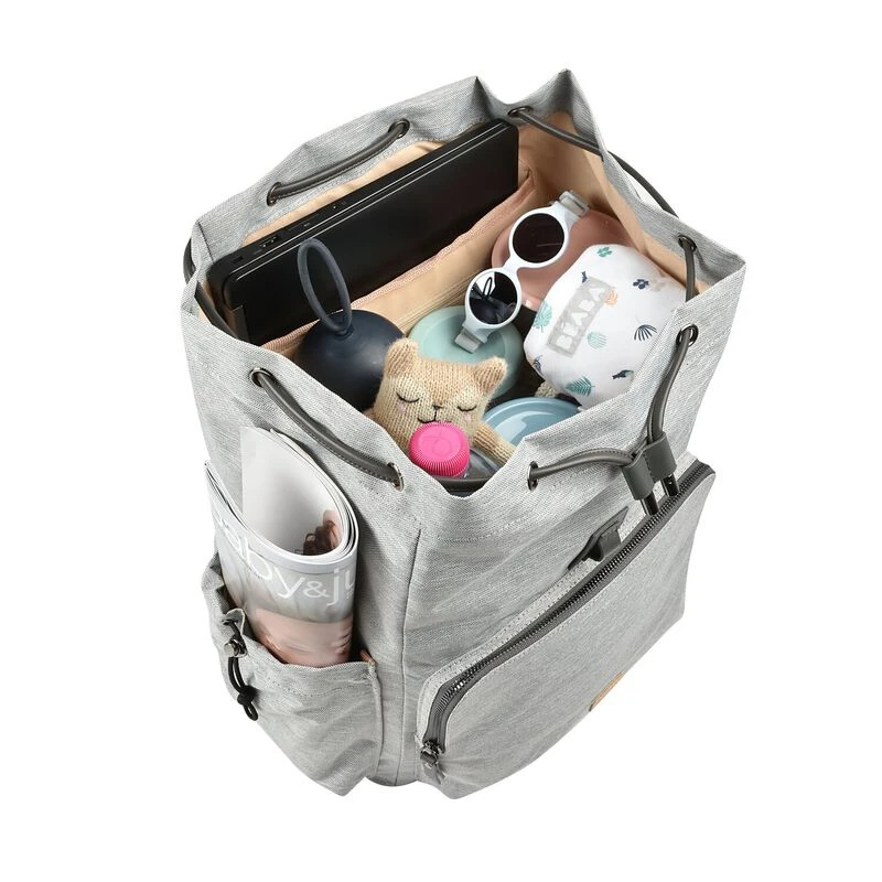 Beaba Sac à Dos Vancouver Heather Grey 2 Beaba Sac à Dos Vancouver Heather Grey – Image 2